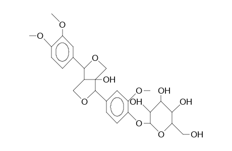 (+)-8-Hydroxy-pinoresinol-4'-(methyl ether)-4-O-B-glucoside