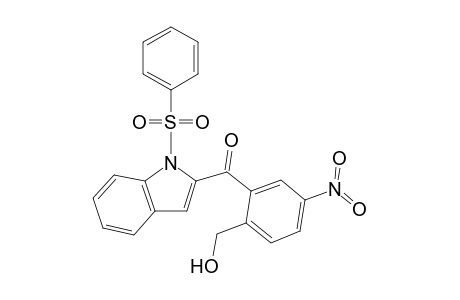 1H-Indole, 2-[2-(hydroxymethyl)-5-nitrobenzoyl]-1-(phenylsulfonyl)-