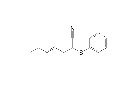 3-Methyl-2-phenylthio-4(E)-heptenenitrile