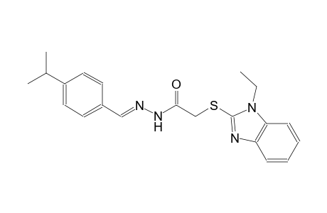 acetic acid, [(1-ethyl-1H-benzimidazol-2-yl)thio]-, 2-[(E)-[4-(1-methylethyl)phenyl]methylidene]hydrazide