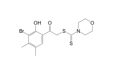 3'-bromo-4',5'-dimethyl-2'-hydroxy-2-mercaptoacetophenone, 2-(4-morpholinecarbodithioate)