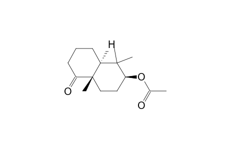 1(2H)-Naphthalenone, 6-(acetyloxy)octahydro-5,5,8a-trimethyl-, [4aS-(4a.alpha.,6.beta.,8a.beta.)]-