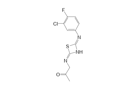 1-[[4-(3-chloro-4-fluoro-anilino)-1,3-thiazet-2-ylidene]amino]acetone