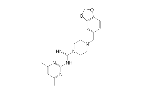 1-piperazinecarboximidamide, 4-(1,3-benzodioxol-5-ylmethyl)-N-(4,6-dimethyl-2-pyrimidinyl)-