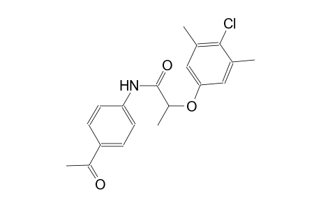 N-(4-acetylphenyl)-2-(4-chloro-3,5-dimethylphenoxy)propanamide