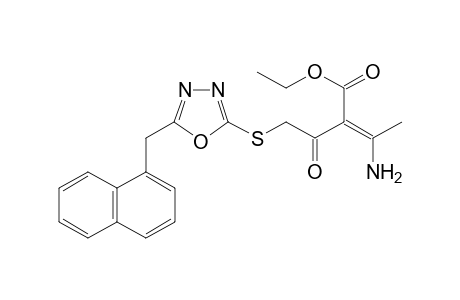 2-Butenoic acid, 3-amino-2-[2-[[5-(1-naphthalenylmethyl)-1,3,4-oxadiazol-2-yl]thio]acetyl]-, ethyl ester