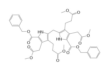 1H-Pyrrole-3-propanoic acid, 2,2'-methylenebis[4-(2-methoxy-2-oxoethyl)-5-[(phenylmethoxy)carbonyl]-, dimethyl ester