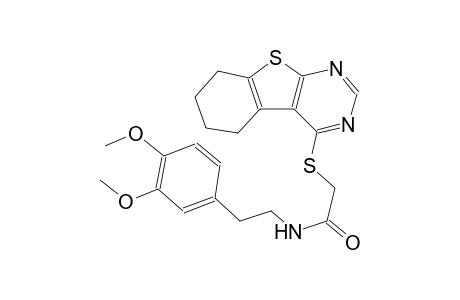 acetamide, N-[2-(3,4-dimethoxyphenyl)ethyl]-2-[(5,6,7,8-tetrahydrobenzo[4,5]thieno[2,3-d]pyrimidin-4-yl)thio]-