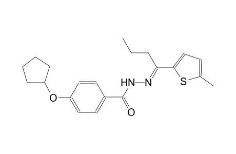4-(cyclopentyloxy)-N'-[(E)-1-(5-methyl-2-thienyl)butylidene]benzohydrazide