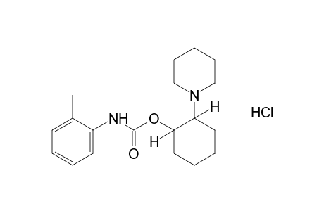 trans-o-methylcarbanilic acid, 2-(piperidino)cyclohexyl ester, monohydrochloride