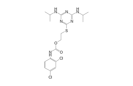 2-{[4,6-bis(isopropylamino)-1,3,5-triazin-2-yl]sulfanyl}ethyl 2,4-dichlorophenylcarbamate
