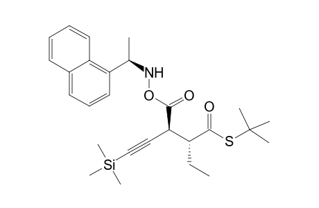 S-tert-Butyl (2R,3S)-2-Ethyl-3-[[[(R)-1-(1-naphthay)lethyl]amino]carboxy]-5-(trimethylsilyl)-4-pentynethioate