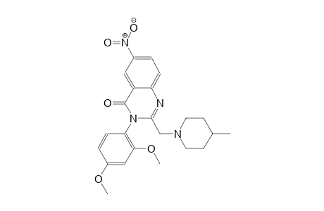 3-(2,4-dimethoxyphenyl)-2-[(4-methyl-1-piperidinyl)methyl]-6-nitro-4(3H)-quinazolinone