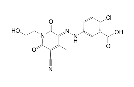 2-chloro-5-[(2E)-2-(5-cyano-1-(2-hydroxyethyl)-4-methyl-2,6-dioxo-1,6-dihydro-3(2H)-pyridinylidene)hydrazino]benzoic acid