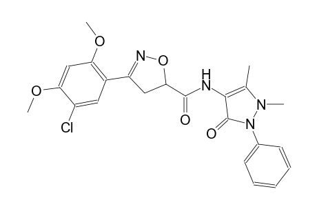 5-isoxazolecarboxamide, 3-(5-chloro-2,4-dimethoxyphenyl)-N-(2,3-dihydro-1,5-dimethyl-3-oxo-2-phenyl-1H-pyrazol-4-yl)-4,5-dihydro-