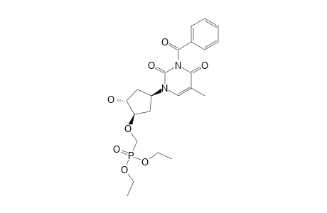 1-[(1'.beta.,3'.alpha.,4'.beta.)-4'-(Diethylphosphono)methoxy-3'-hydroxycyclopentyl]-3-N-benzoylthymine