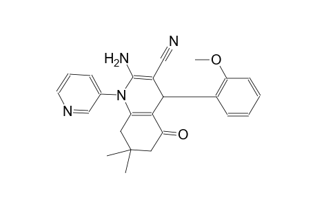 2-amino-4-(2-methoxyphenyl)-7,7-dimethyl-5-oxo-1-(3-pyridinyl)-1,4,5,6,7,8-hexahydro-3-quinolinecarbonitrile