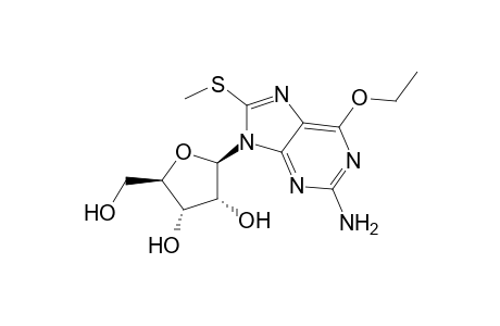 (2R,3R,4S,5R)-2-(2-amino-6-ethoxy-8-methylsulfanyl-purin-9-yl)-5-(hydroxymethyl)tetrahydrofuran-3,4-diol