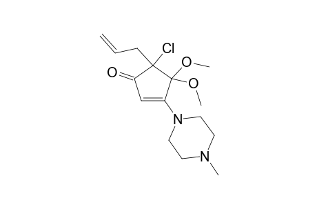(+-)-5-Allyl-5-chloro-4,4-dimethoxy-3-(4-methyl-1-piperazinyl)-2-cyclopentenone