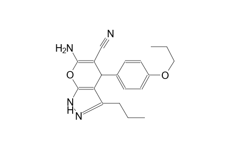 6-amino-4-(4-propoxyphenyl)-3-propyl-1,4-dihydropyrano[2,3-c]pyrazole-5-carbonitrile