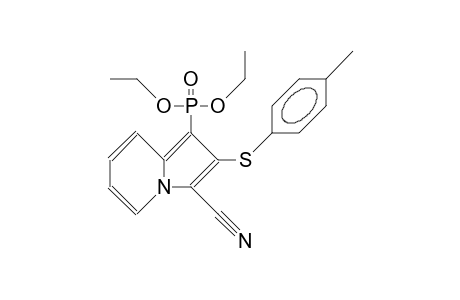 3-Cyano-2-(4-tolylthio)-indolizin-1-yl-phosphonic acid, diethyl ester