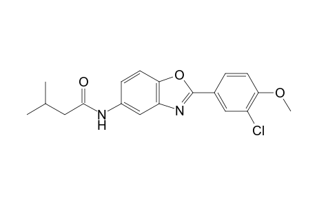 N-[2-(3-chloranyl-4-methoxy-phenyl)-1,3-benzoxazol-5-yl]-3-methyl-butanamide