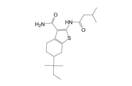 2-[(3-methylbutanoyl)amino]-6-tert-pentyl-4,5,6,7-tetrahydro-1-benzothiophene-3-carboxamide