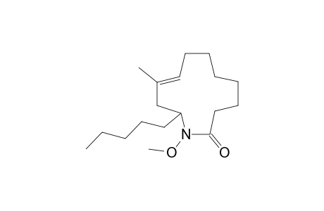 (E)-1-methoxy-10-methyl-12-pentylazacyclododec-9-en-2-one