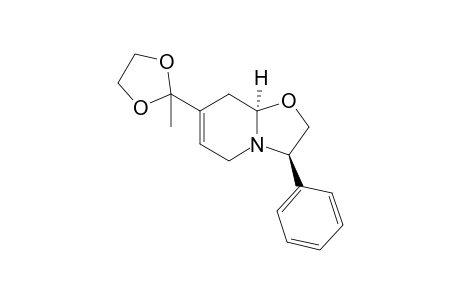 (3R,8aR)-(-)-7-(2-Methyl-1,3-dioxolan-2-yl)-3-phenyl-3,5,8,8a-tetrahdro-2H-oxazolo[3,2-a]pyridine