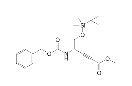 (4S)-Methyl 4-(benzyloxycarbonylamino)-5-(t-butyldimethylsilyloxy)-2-pentynoate