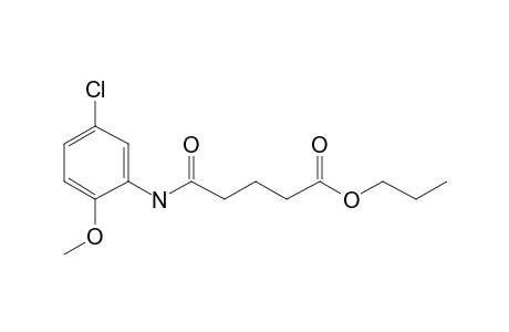 Glutaric acid, monoamide, N-(5-chloro-2-methoxyphenyl)-, propyl ester