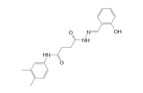 N-(3,4-Dimethyl-phenyl)-3-(2-hydroxy-benzylidene-hydrazinocarbonyl)-propionamide