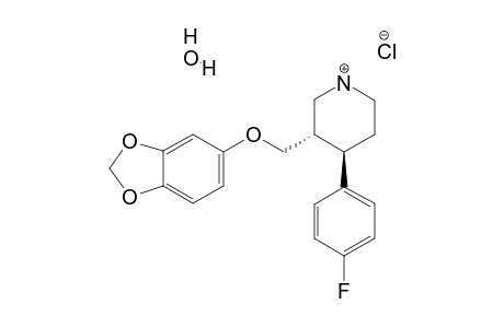 API;PAROXETINE-HYDROCHLORIDE-HEMIHYDRATE;(3S,4R)-3-[[(1,3-BENZODIOXOL-5-YL)-OXY]-METHYL]-4-(4-FLUORO-PHENYL)-PIPERIDINE-HYDROCHLORIDE