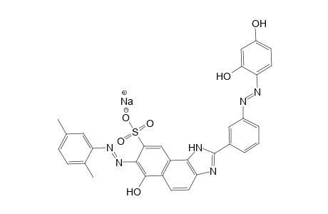 1H-Naphth[1,2-d]imidazole-8-sulfonic acid, 2-[3-[(2,4-dihydroxyphenyl)azo]phenyl]-7-[(2,5-dimethylphenyl)azo]-6-hydroxy-, monosodium salt