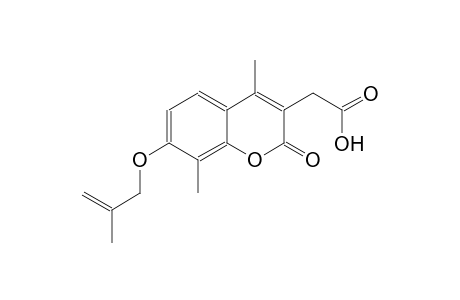 2H-1-benzopyran-3-acetic acid, 4,8-dimethyl-7-[(2-methyl-2-propenyl)oxy]-2-oxo-