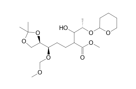 Methyl (2RS,5R,6R,1'RS,2'S)-2-(1'-Hydroxy-2'-tetrahydropyranyloxyprop-1'-yl)-6,7-dihydrtoxy-6,7-O-isopropylidene-5-methoxymethoxyheptanoate