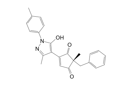 (R)-2-Benzyl-4-(5-hydroxy-3-methyl-1-(p-tolyl)-1H-pyrazol-4-yl)-2-methylcyclopent-4-ene-1,3-dione