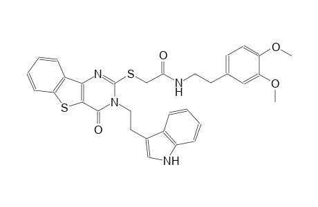 N-[2-(3,4-dimethoxyphenyl)ethyl]-2-({3-[2-(1H-indol-3-yl)ethyl]-4-oxo-3,4-dihydro[1]benzothieno[3,2-d]pyrimidin-2-yl}sulfanyl)acetamide