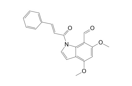 4,6-Dimethoxy-1-(1'-oxo-3'-phenylprop-2'-enyl)indole-7-carbaldehyde