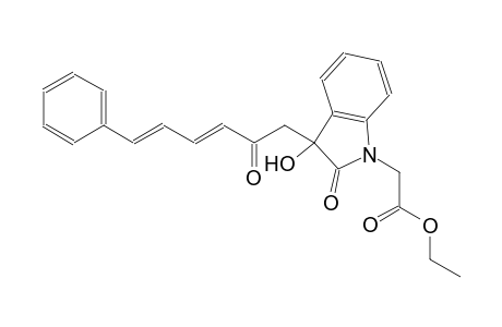 ethyl {3-hydroxy-2-oxo-3-[(3E,5E)-2-oxo-6-phenyl-3,5-hexadienyl]-2,3-dihydro-1H-indol-1-yl}acetate