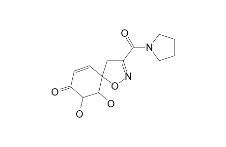 6,7-dihydroxy-3-(pyrrolidine-1-carbonyl)-1-oxa-2-azaspiro[4.5]deca-2,9-dien-8-one