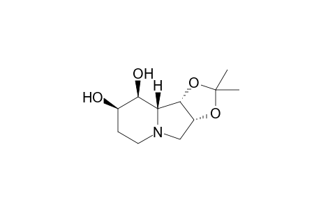 (1S,2R,7R,8S,8aR)-(-)-1,2-O-Isopropylidene-7,8-dihydroxyindolizidine