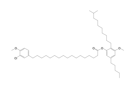 Benzeneheptadecanoic acid, 3-chloro-4-methoxy-, 3-methoxy-2-(9-methyldecyl)-5-pentylphenyl ester