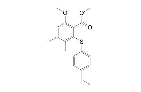 Methyl 6-methoxy-3,4-dimethyl-2-(4-ethylphenylsulfanyl)-benzoate