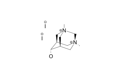 1,3-DIMETHYL-1,3-DIAZONIATRICYClO-[3.3.1.1-(3.7)]-DECAN-6-OL-DIIODIDE