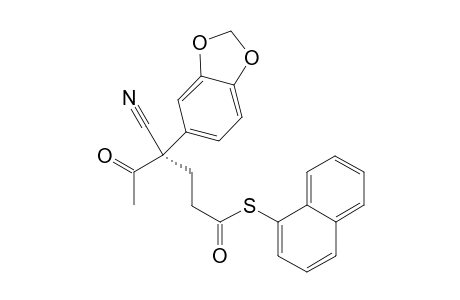 (R)-S-naphthalen-1-yl 4-(benzo[d][1,3]dioxol-5-yl)-4-cyano-5-oxohexanethioate