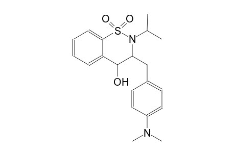 2H-1,2-benzothiazin-4-ol, 3-[[4-(dimethylamino)phenyl]methyl]-3,4-dihydro-2-(1-methylethyl)-, 1,1-dioxide
