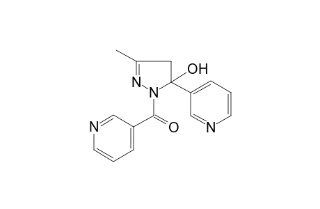 3-Methyl-5-(3-pyridinyl)-1-(3-pyridinylcarbonyl)-4,5-dihydro-1H-pyrazol-5-ol