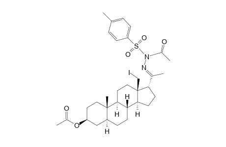Acetic acid, [(3.beta.,5.alpha.,17.alpha.)-3-(acetyloxy)-18-iodopregnan-20-ylidene][(4-methylphenyl)sulfonyl]hydrazide