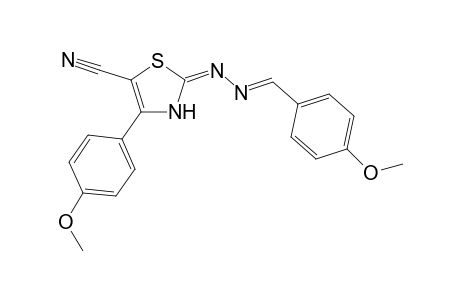 (E)-2-[(E)-4-Methoxyphenylidenehydrazono]-4-(4-methoxyphenyl)-2,3-dihydrothiazole-5-carbonitrile